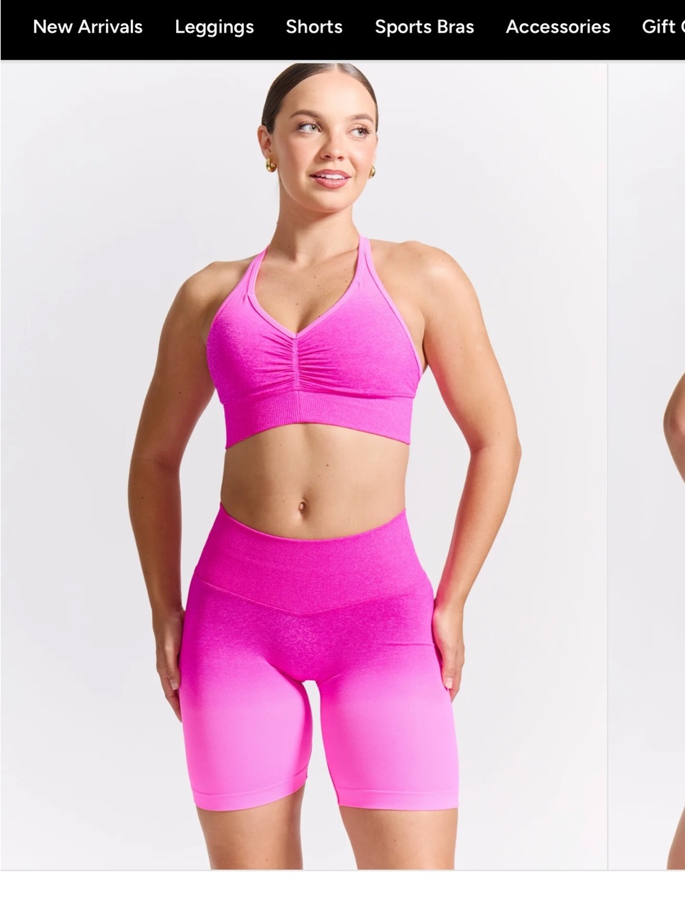 BuffBunny Hot Pink Seamless High-Waist Bike Shorts and Bra